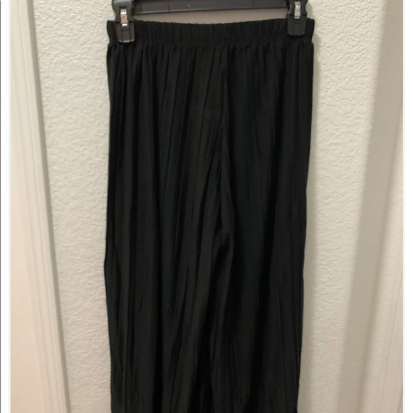 Pants chic Pleated one size black chic elegant semi sheer trendy glam - Picture 2 of 3